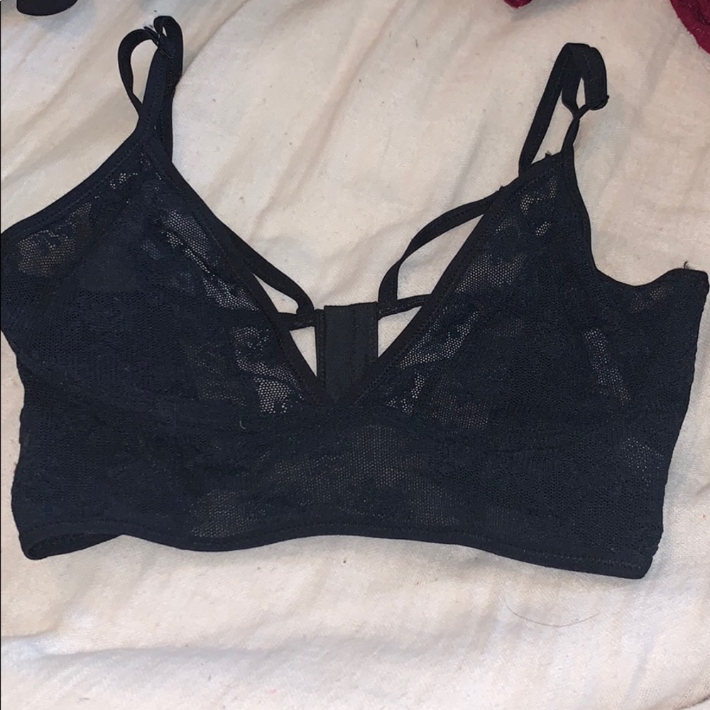 black mesh bralette